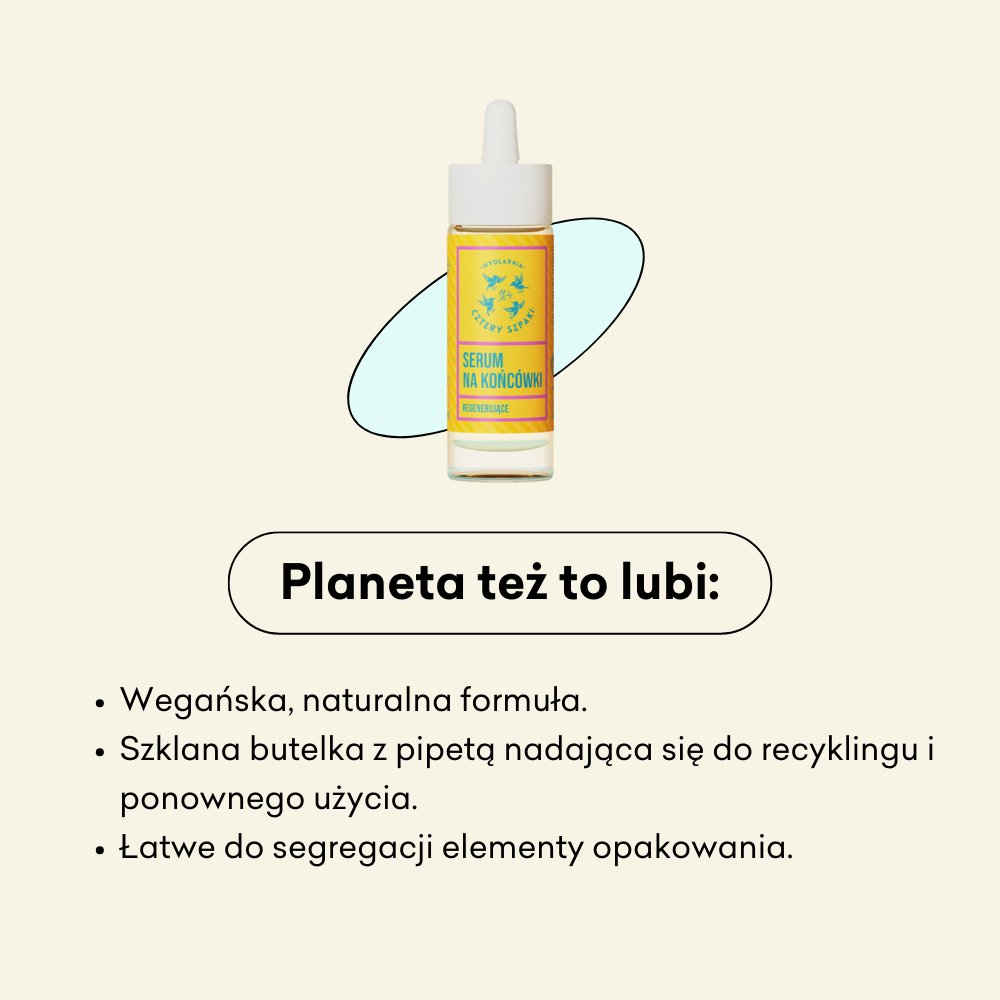 Regenerujące serum na końcówki - Eukaliptus Cytrynowy, wegańska, naturalna formuła.