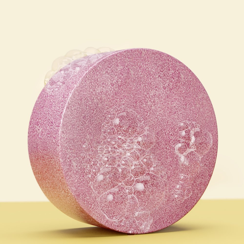 Protective shampoo bar for all hair types in a cardboard box